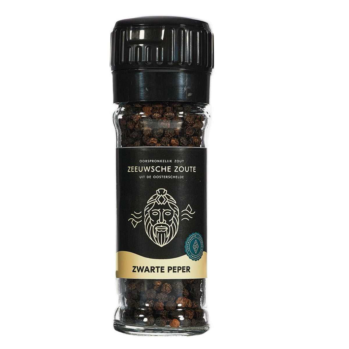 Zeeuwsche Zoute Pepermolen zwarte peper bio 45.00 Gram