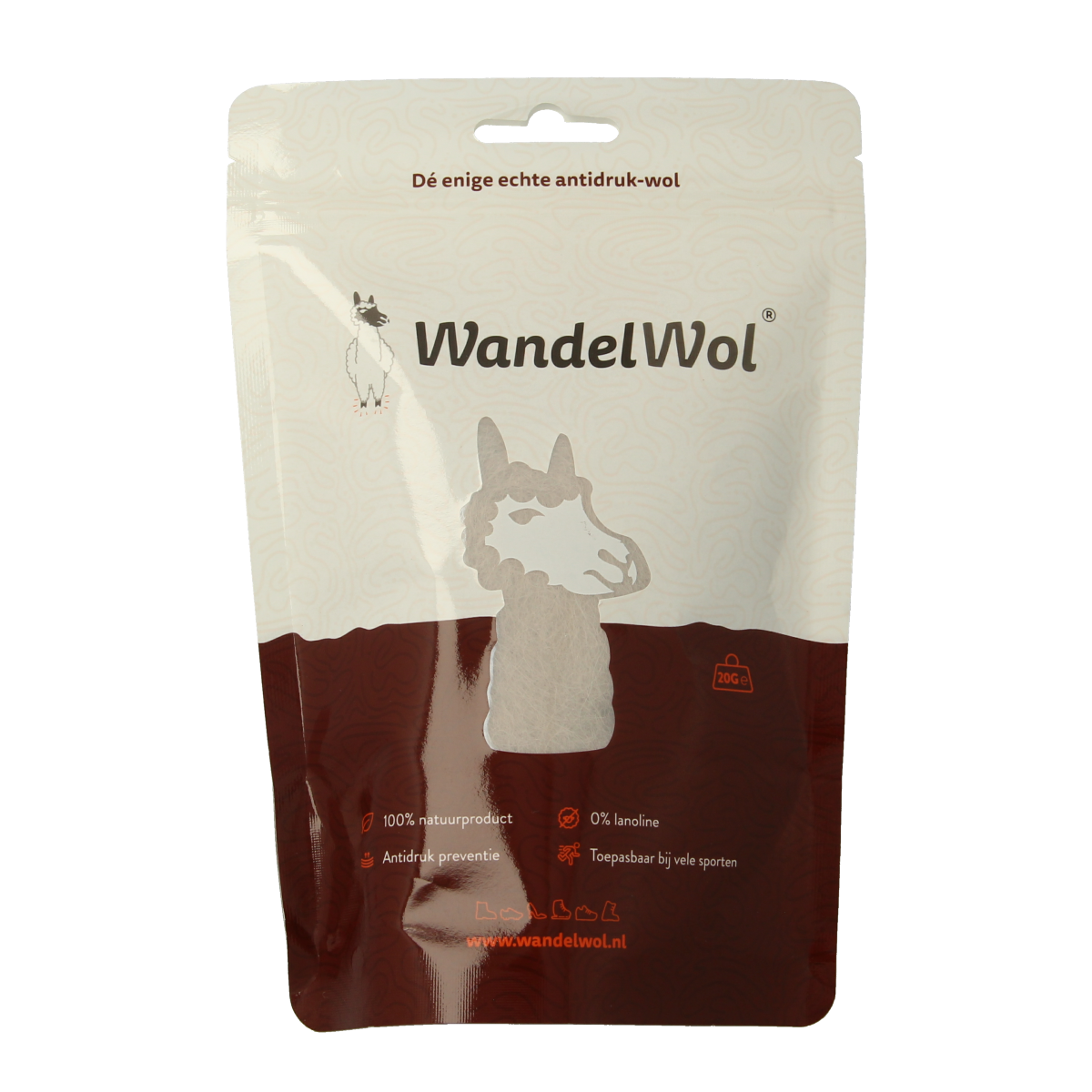 Wandelwol Antidruk-wol lanolinevrij 20.00 Gram