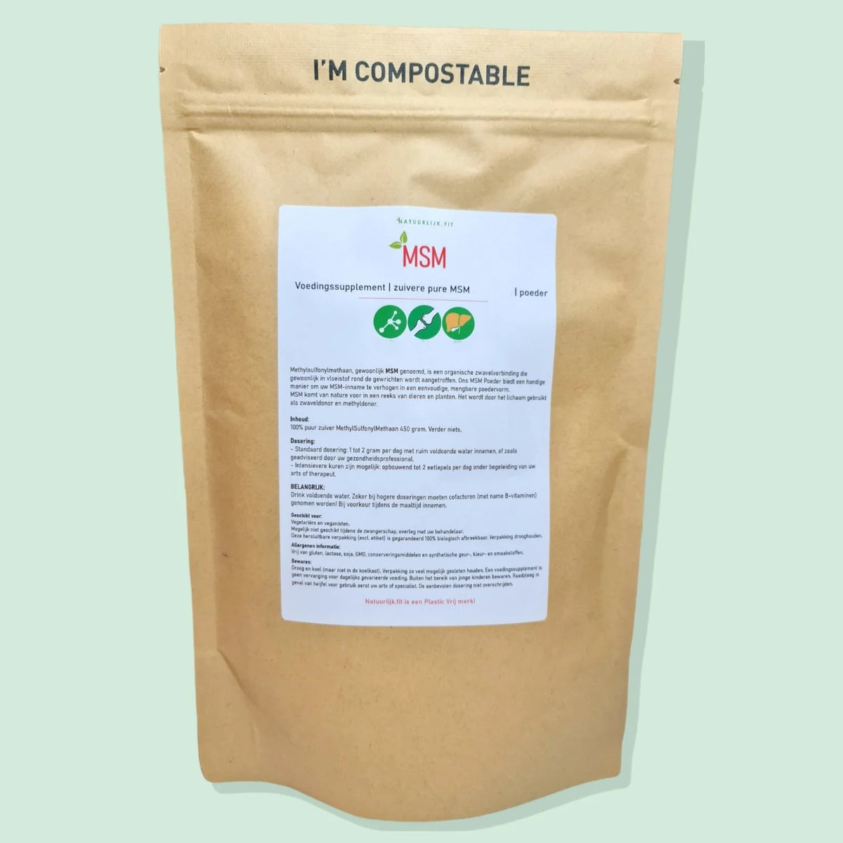 Natuurlijk.fit MSM poeder 200.00 Gram
