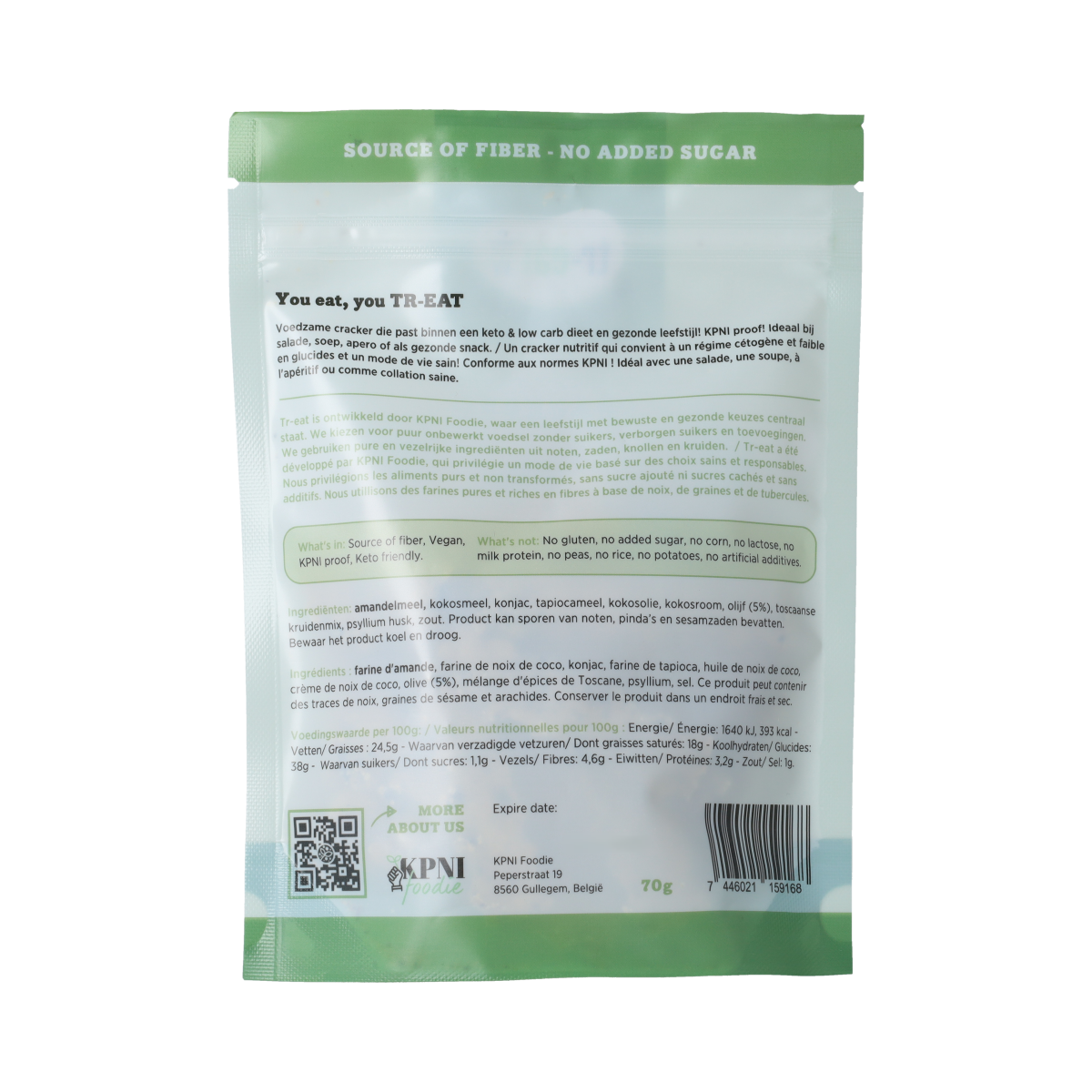 Treat Crackers olijf glutenvrij 70.00 Gram