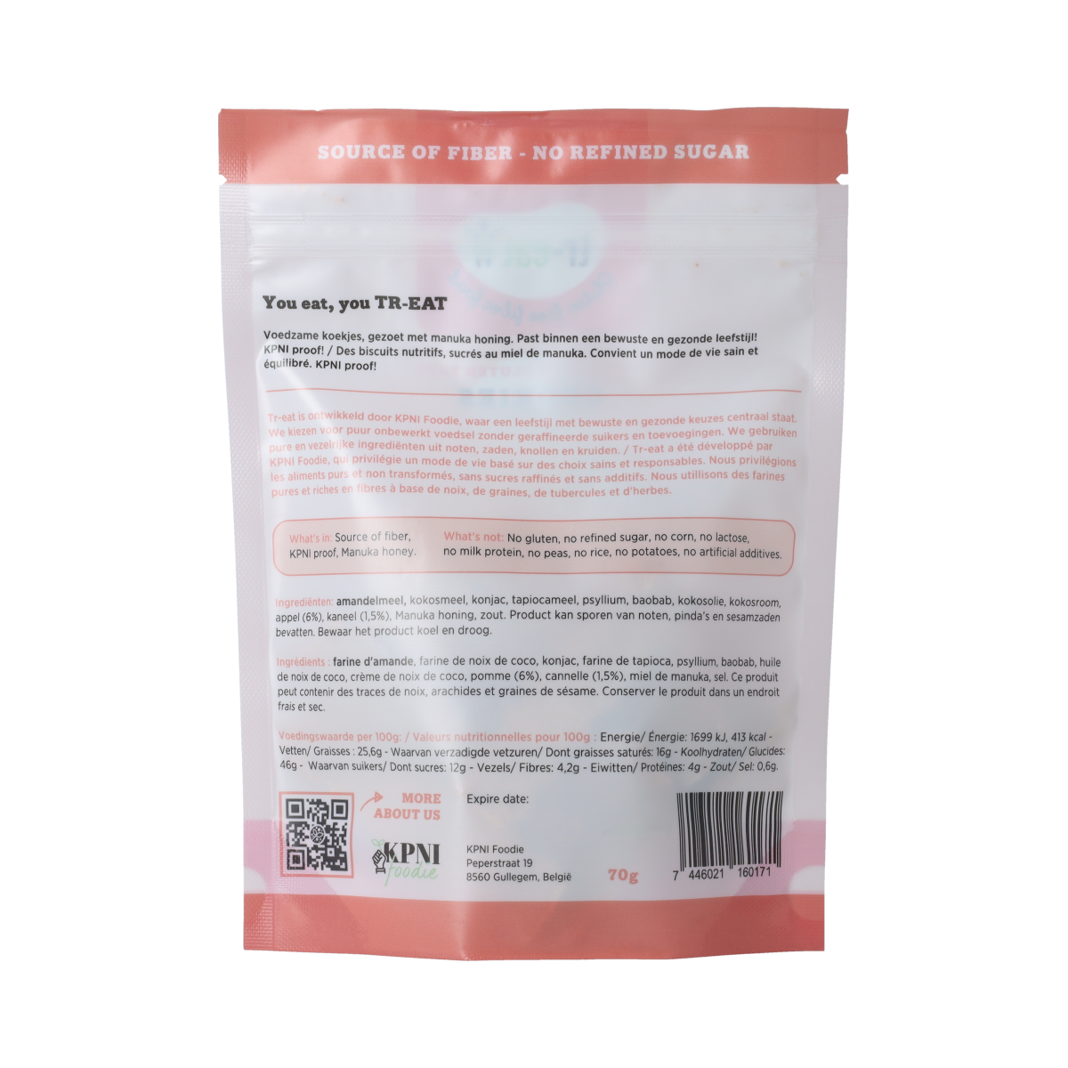 Treat Cookies appel kaneel glutenvrij 80.00 Gram