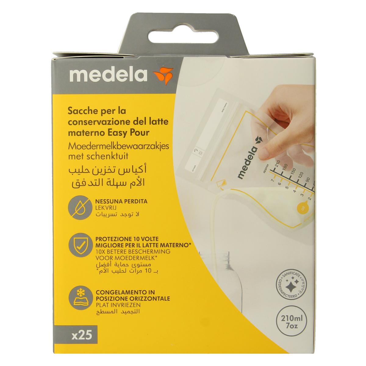 Medela Moedermelk bewaarzakjes 210ml 25.00 Stuks