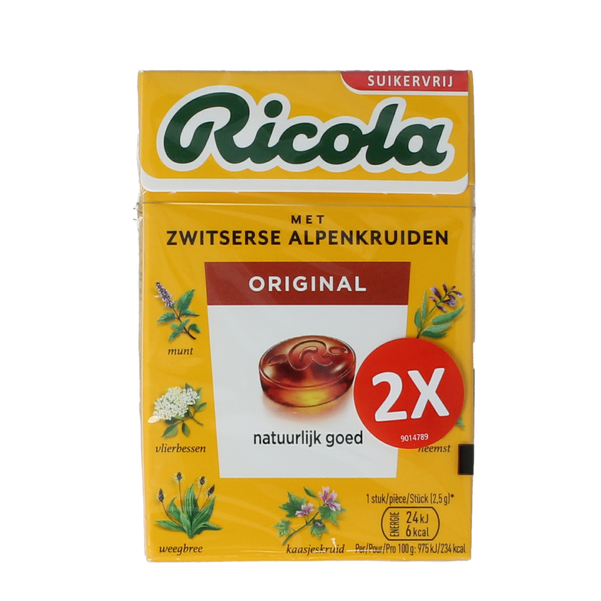 Ricola Original suikervrij duo pack 100.00 Gram