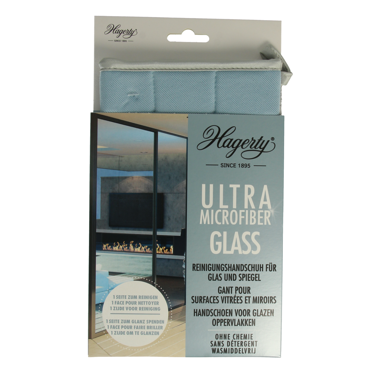 Hagerty Microfiber gloves glass 1.00 Stuks