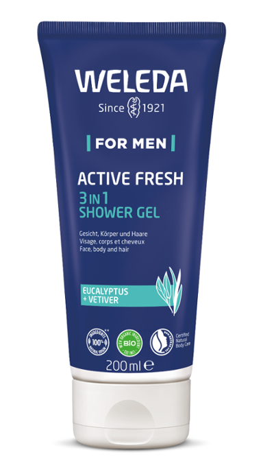 Weleda Men active fresh 3-in-1 douchegel 200.00 Milliliter
