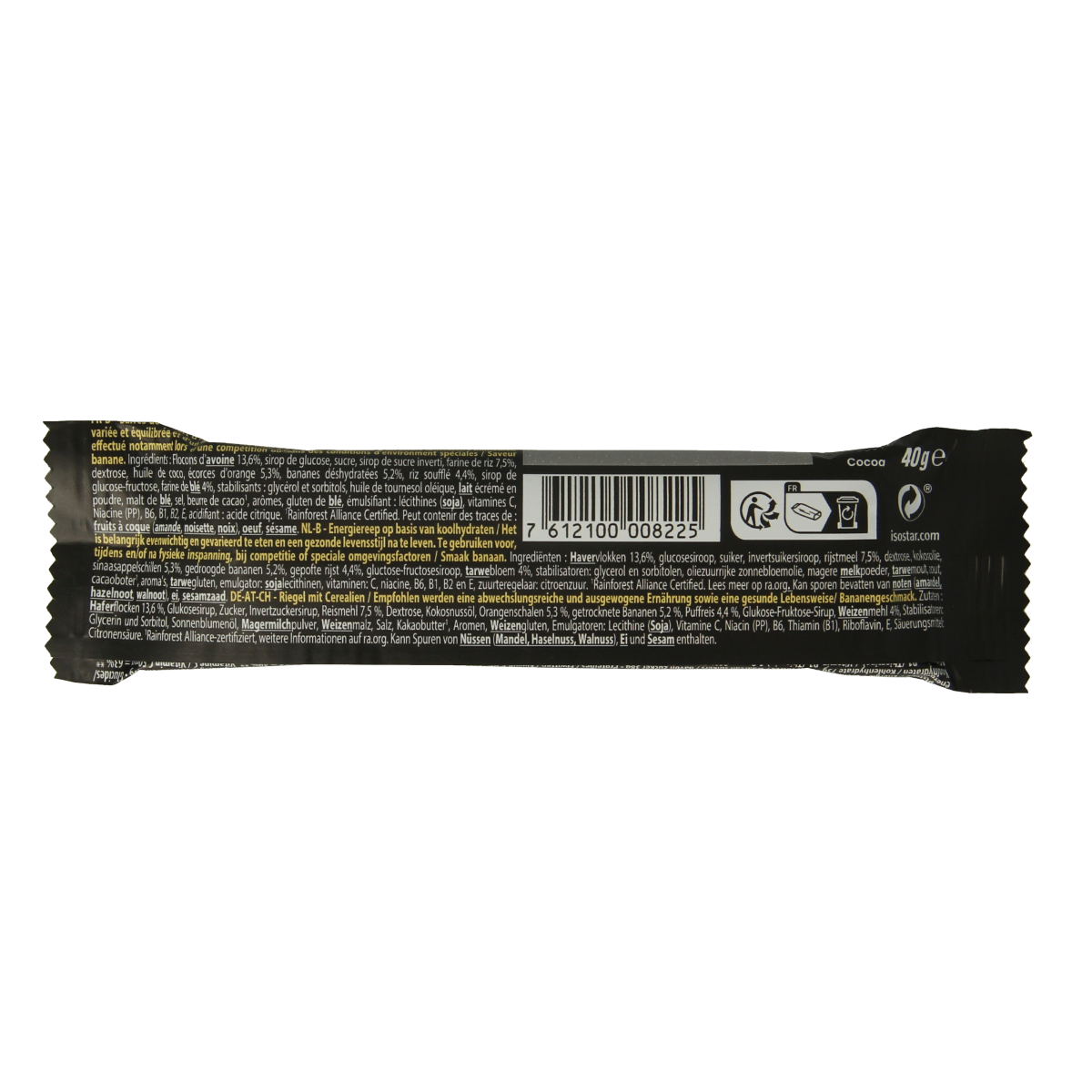 Isostar Energy sport bar cereals & banana single 40.00 Gram
