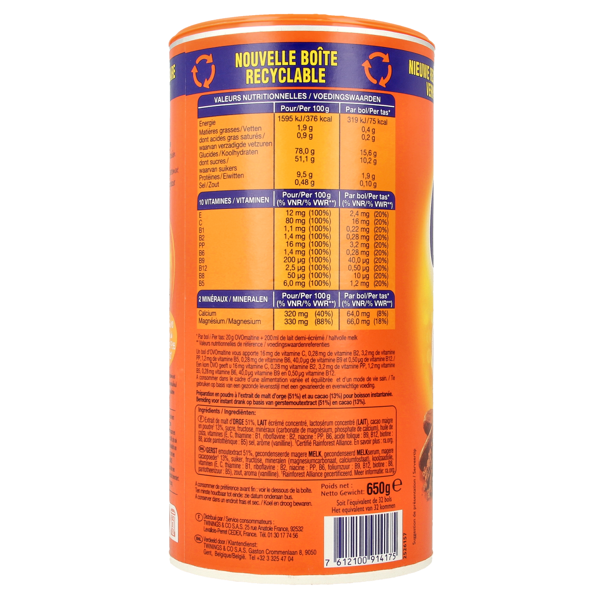 Ovomaltine Instantdrank 650.00 Gram