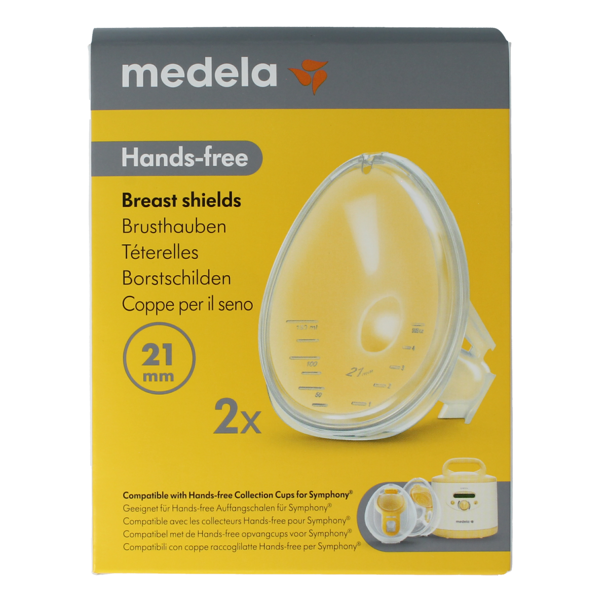 Medela Handsfree borstschild Symphony 21mm 1.00 Stuks
