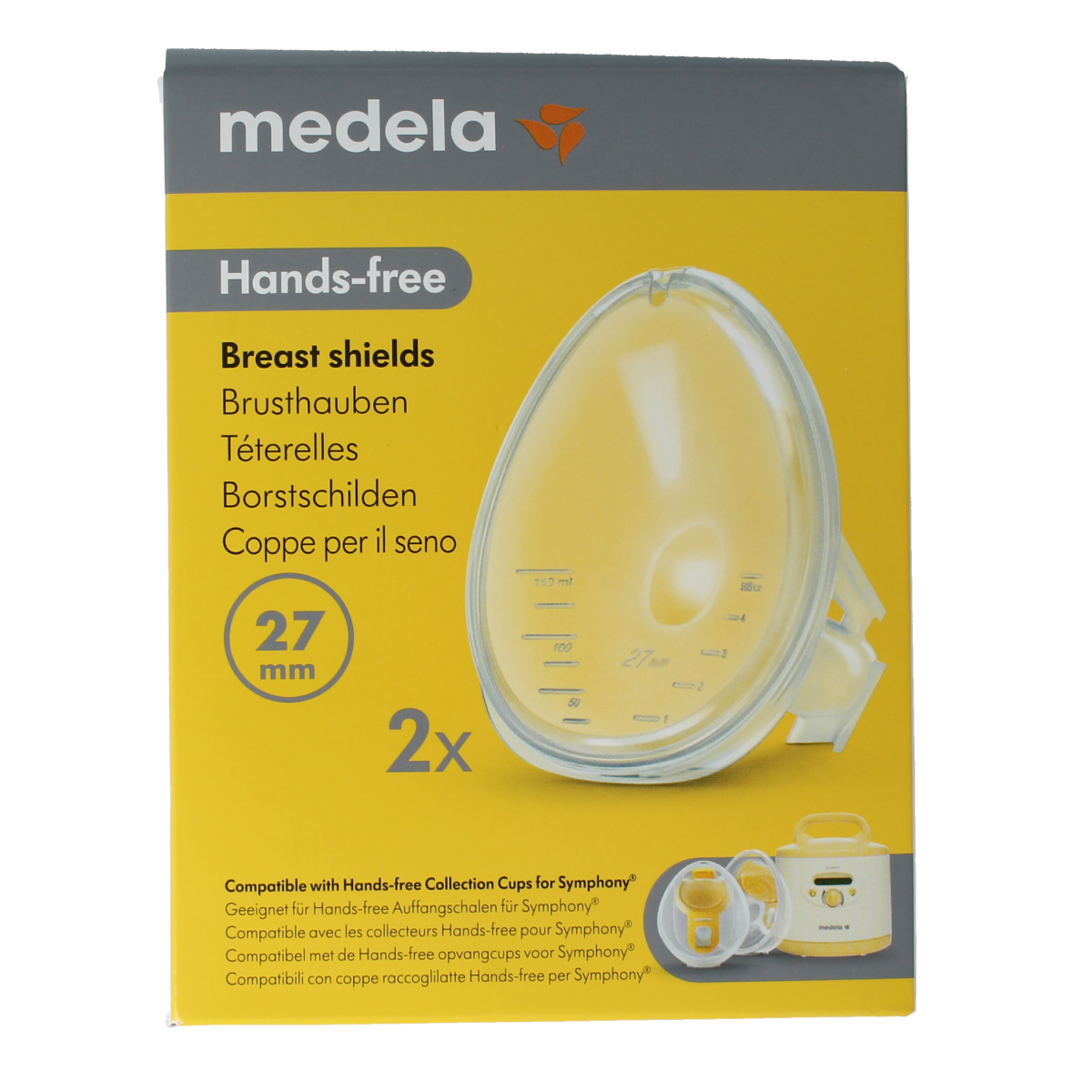 Medela Handsfree borstschild Symphony 27mm 1.00 Stuks