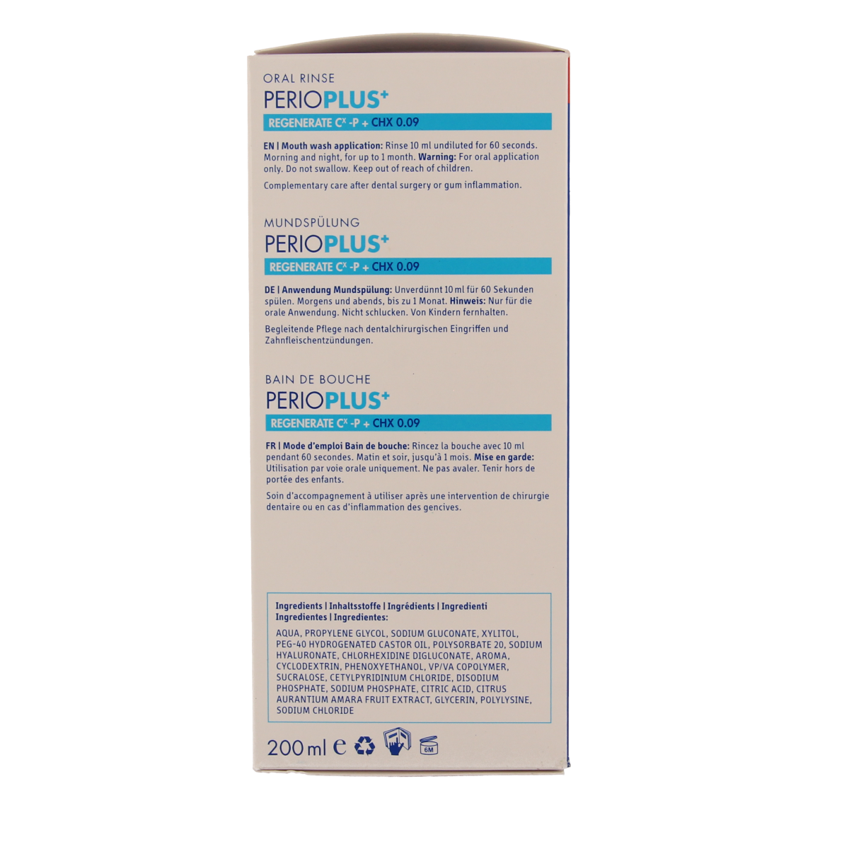 Curaprox Perio plus+ regenerate CHX 0.09 mondspoeling 200.00 Milliliter