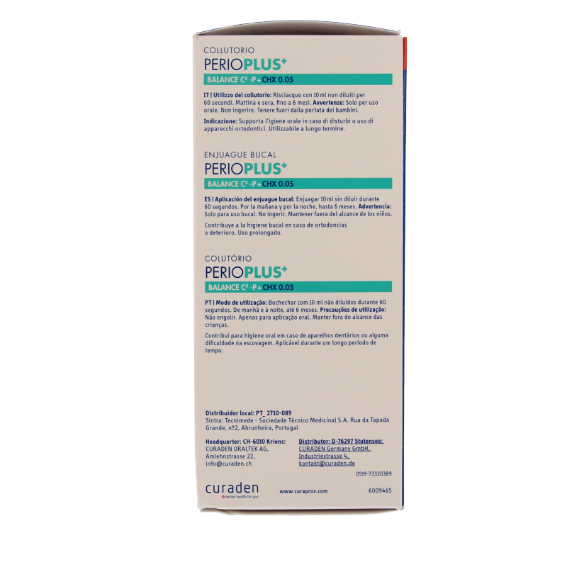 Curaprox Perio plus+ balance CHX 0.05 mondspoeling 200 Milliliter