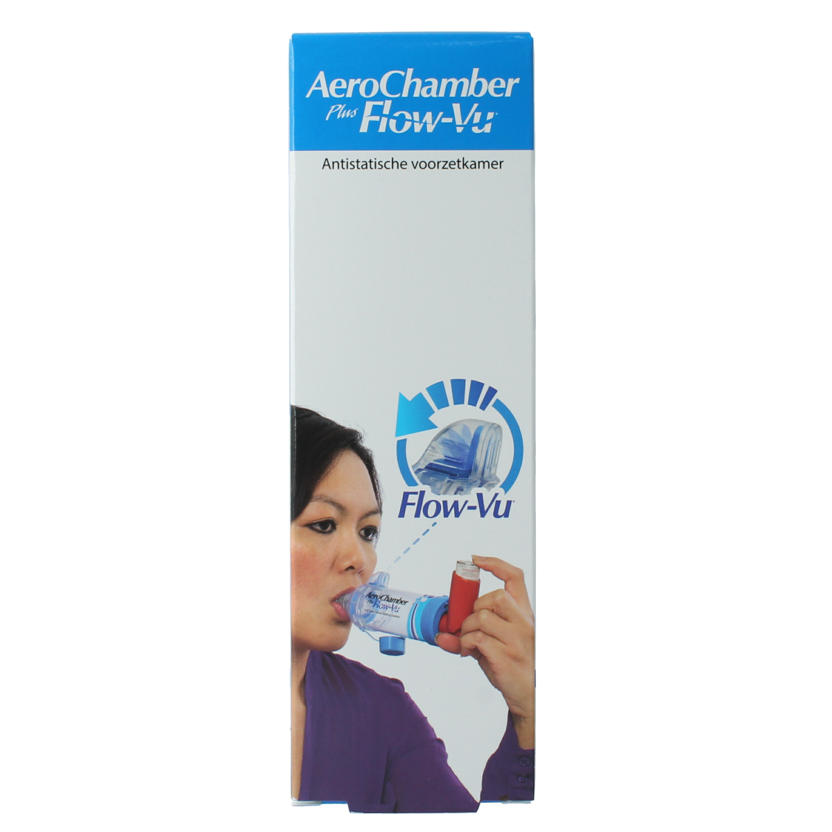 Diversen Aerochamber + flow VU mondstuk blauw 1.00 Stuks