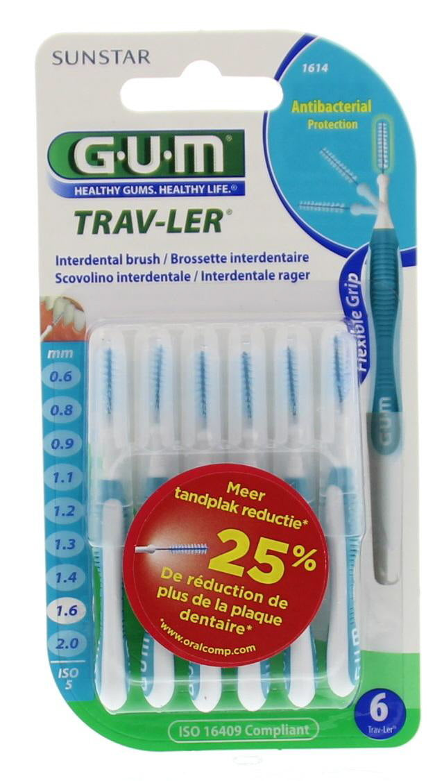 GUM Trav-ler rager 1.6 mm (blauw) 6.00 Stuks