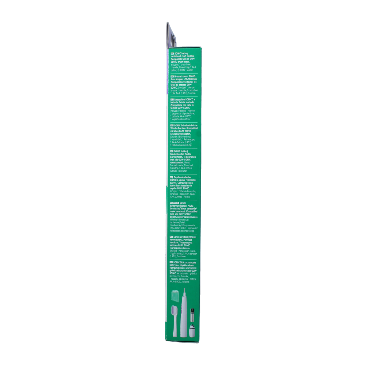 GUM Sonic ortho batterij tandenborstel 1.00 Stuks