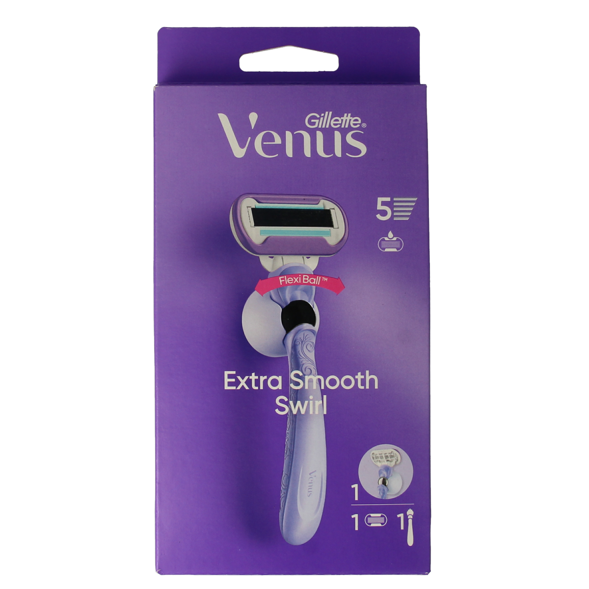 Gillette Venus deluxe smooth swirl razor 1.00 Stuks