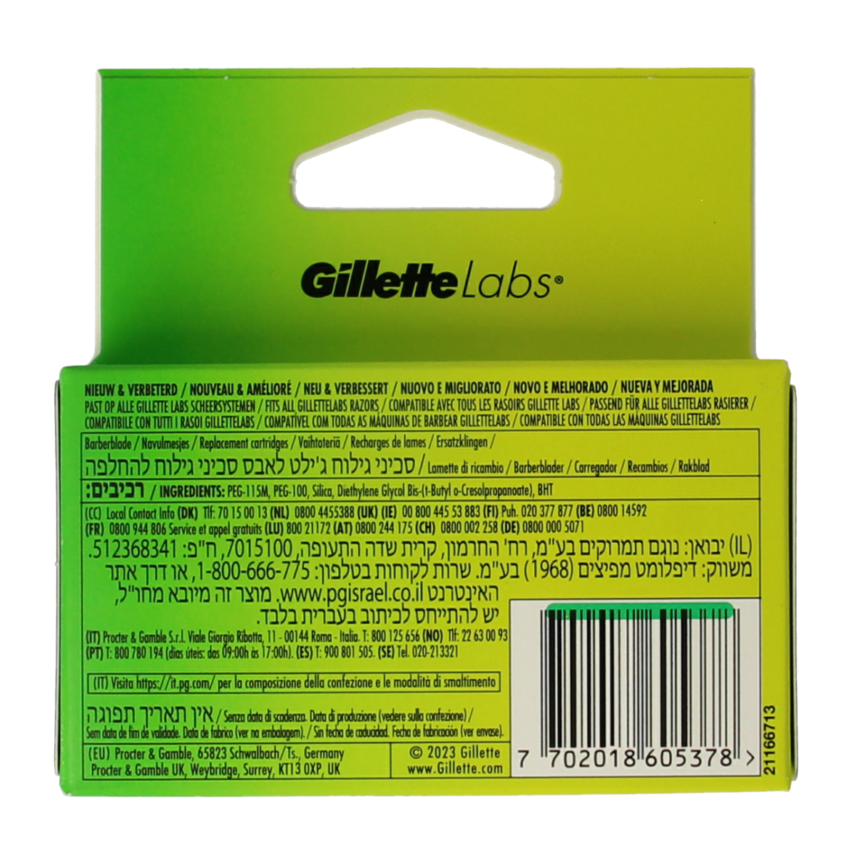 Gillette Labs blades 4.00 Stuks