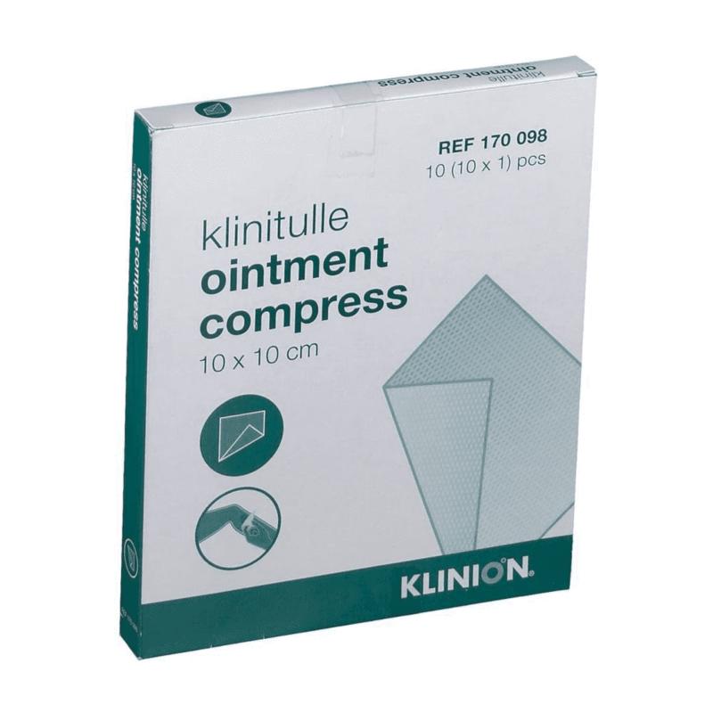 Klinion Klinitulle zalfkompres 10 x 10 10.00 Stuks