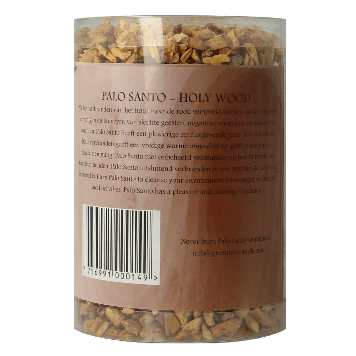 Green Tree Palo santa chips in koker 200.00 Gram