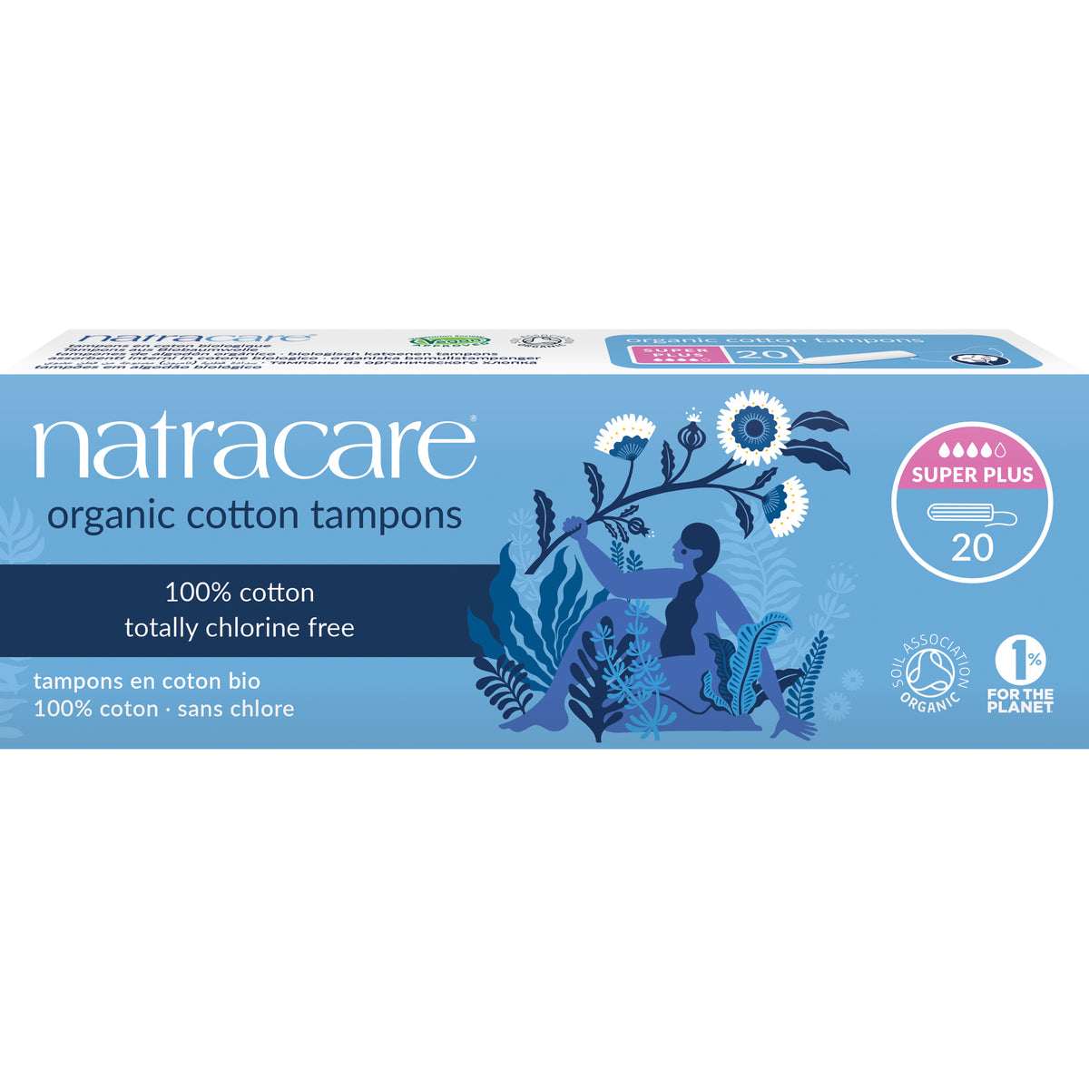 Natracare Tampons katoen super+ 20 Stuks