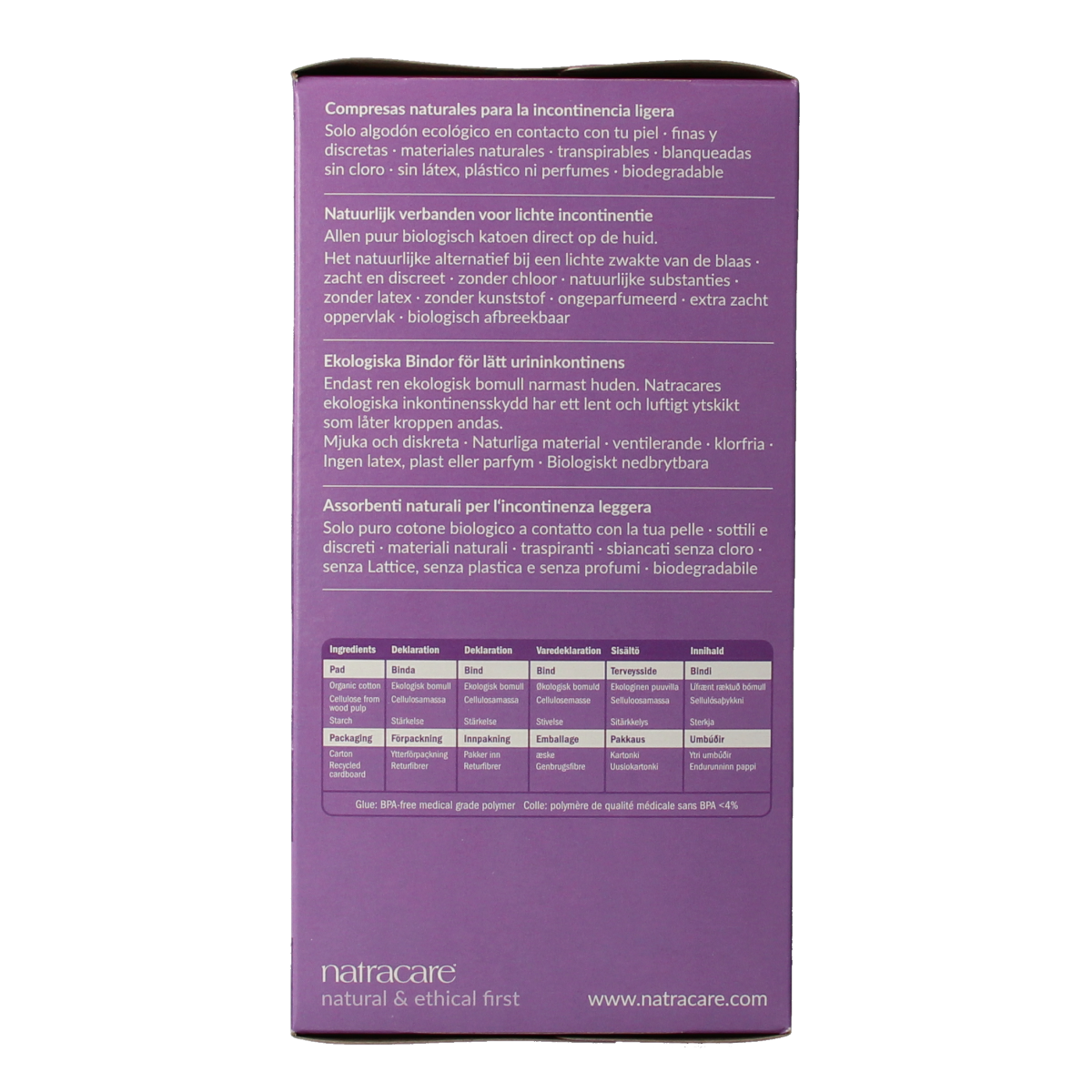 Natracare Dry & light pads 20.00 Stuks