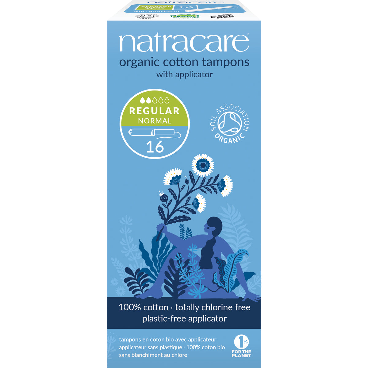 Natracare Tampons normaal met inbrenghuls 16.00 Stuks