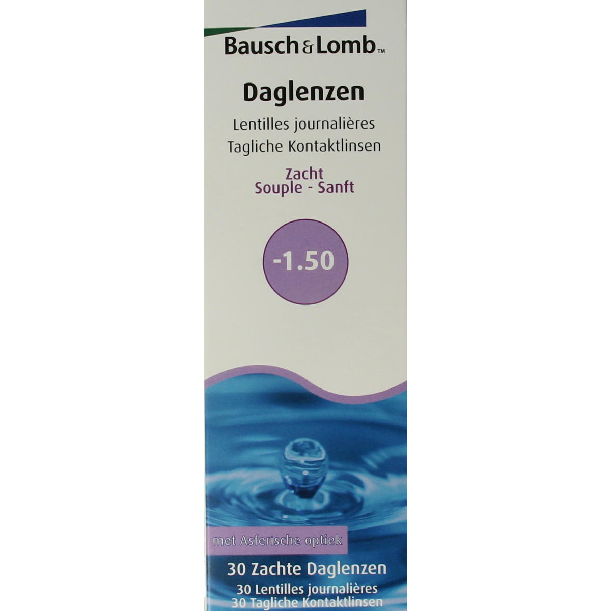 Bausch & Lomb Daglenzen -1.50 30.00 Stuks