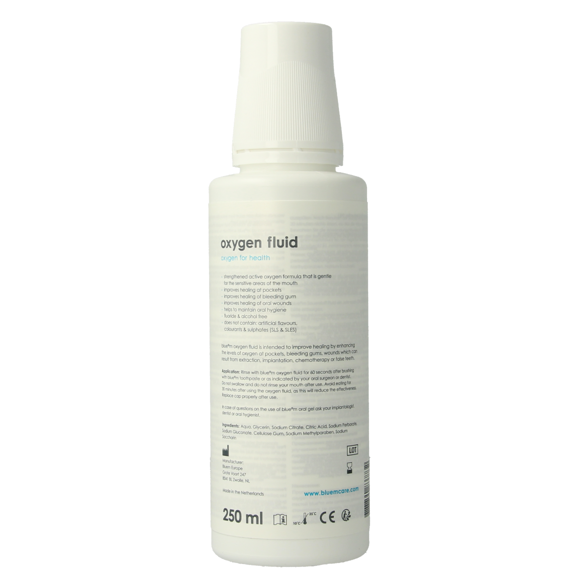 Bluem Mondwater oxygen fluid 250.00 Milliliter