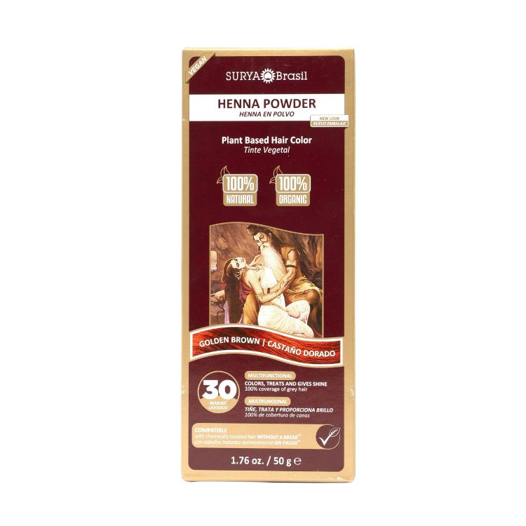 Surya Brasil Henna haarverf poeder goud bruin 50.00 Gram