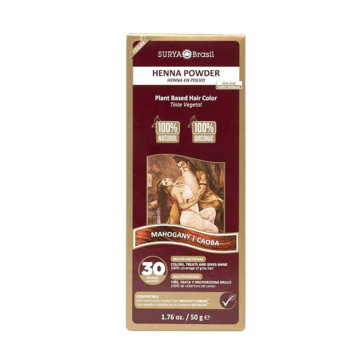 Surya Brasil Henna haarverf poeder mahogany 50.00 Gram