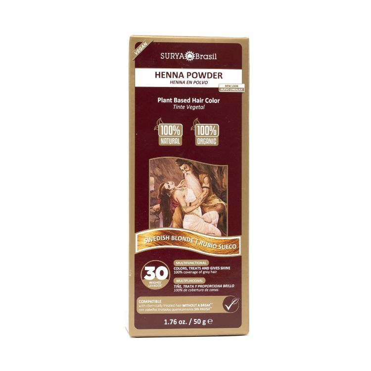 Surya Brasil Henna haarverf poeder Swedish blonde 50.00 Gram