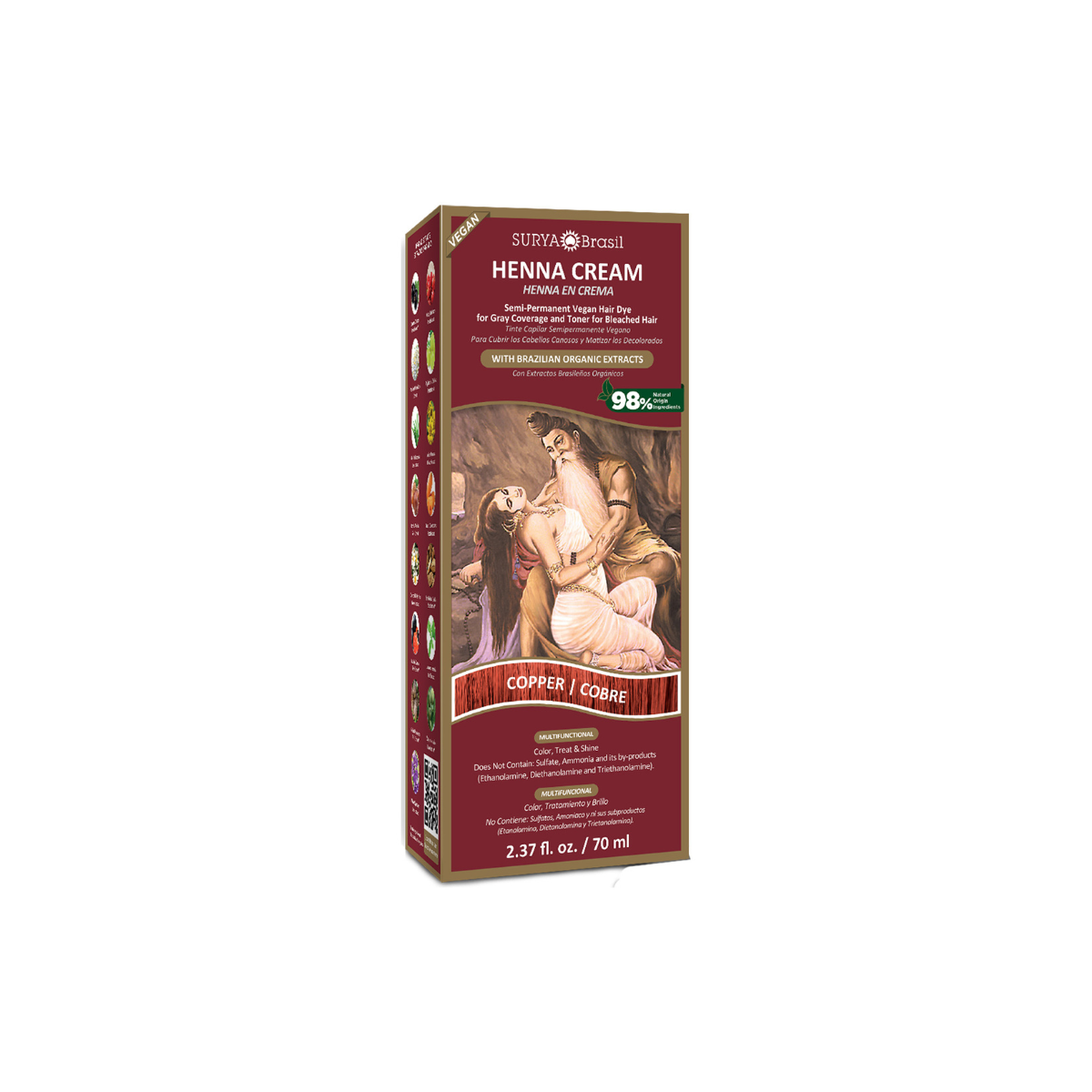 Surya Brasil Henna haarverf creme copper 70.00 Milliliter