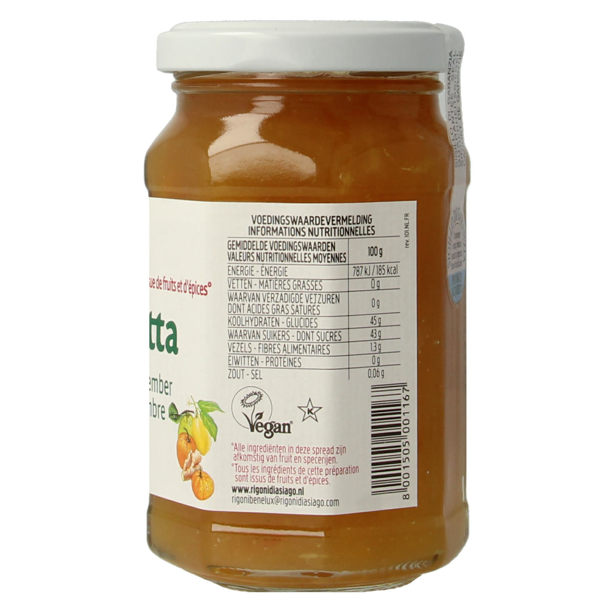 Fiordifrutta Citrusmix gemberjam bio 260.00 Gram