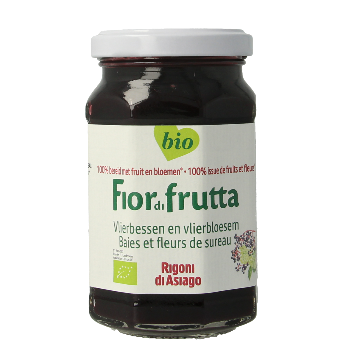 Fiordifrutta Vlierbloesem & vlierbesjam bio 250.00 Gram