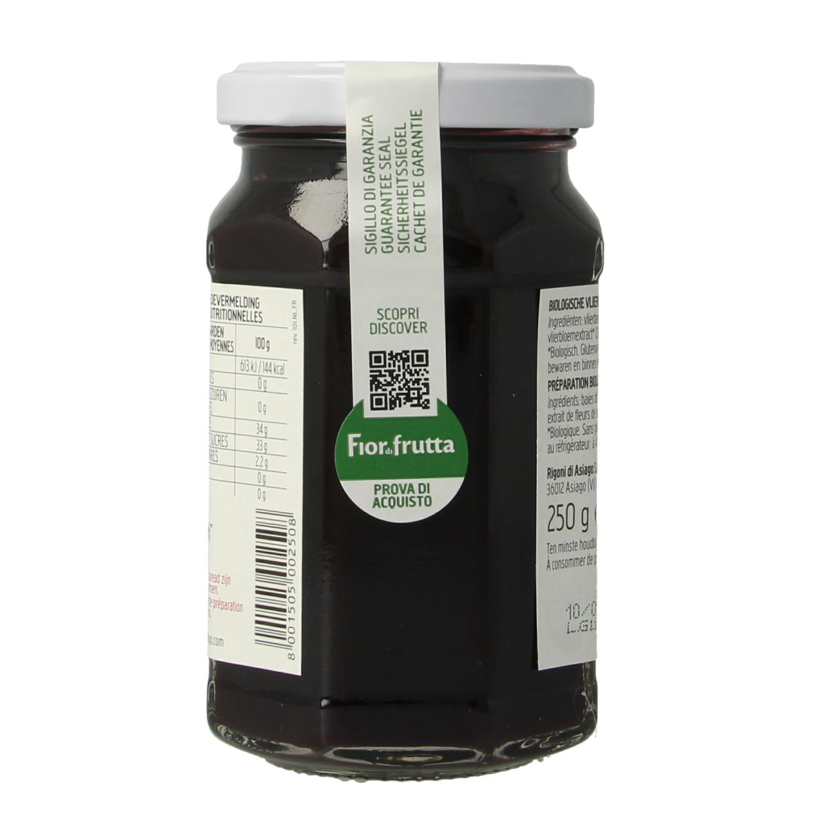 Fiordifrutta Vlierbloesem & vlierbesjam bio 250.00 Gram