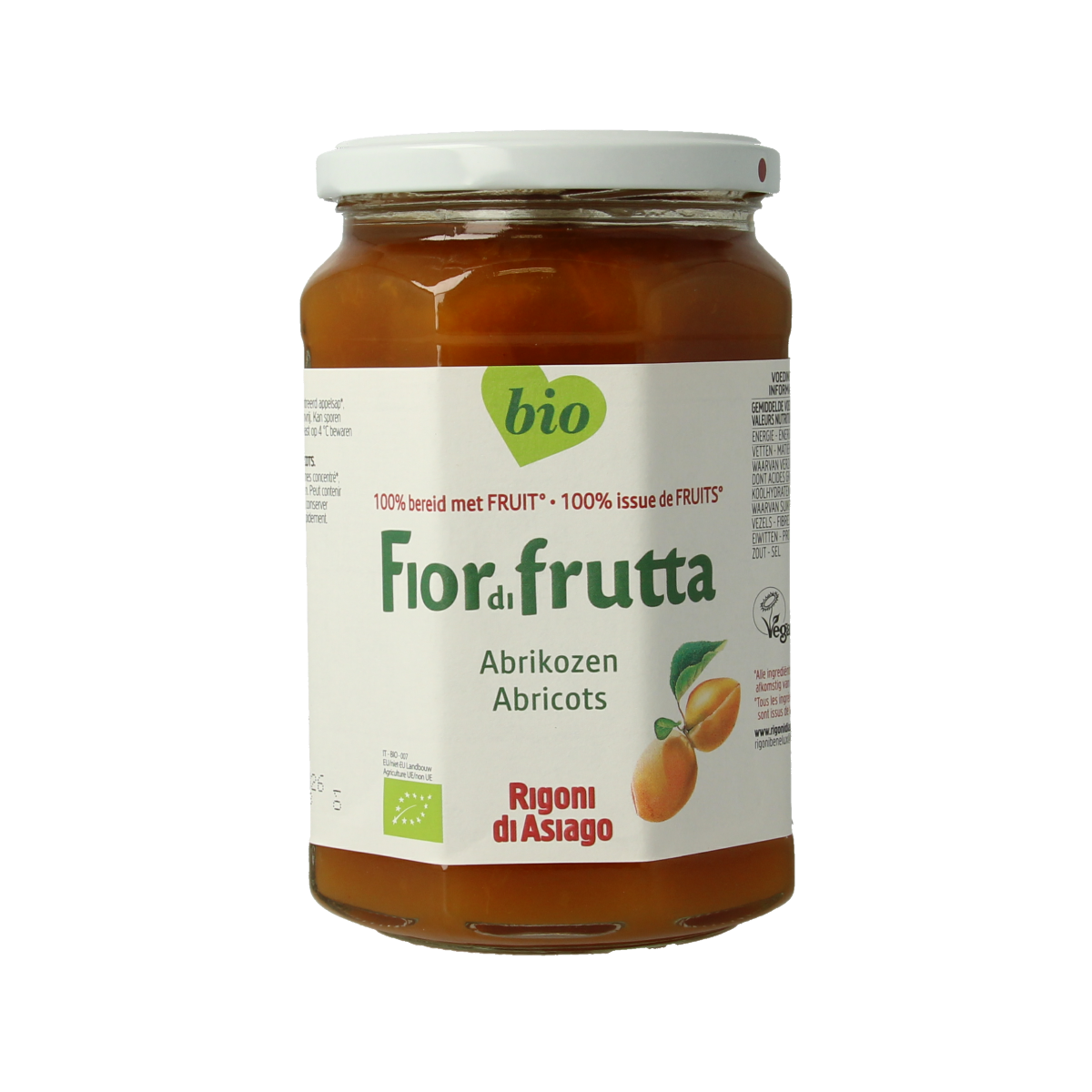 Fiordifrutta Abrikozenjam bio 630.00 Gram