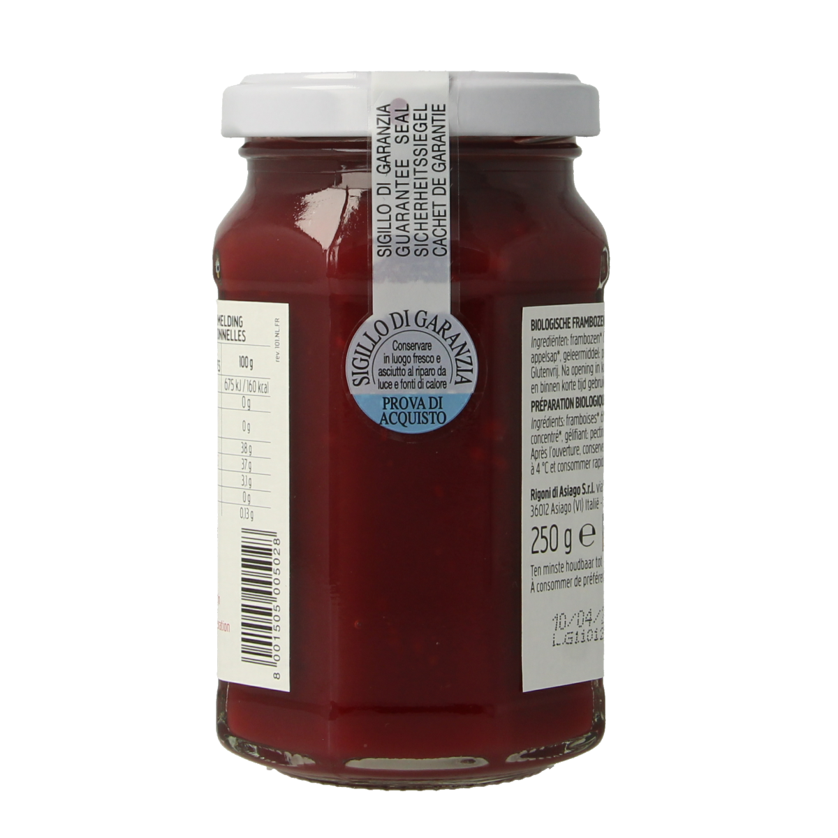 Fiordifrutta Frambozenjam bio 250.00 Gram