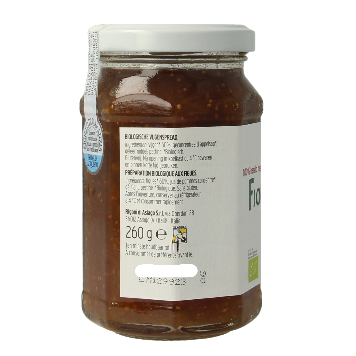 Fiordifrutta Vijgenjam bio 260.00 Gram