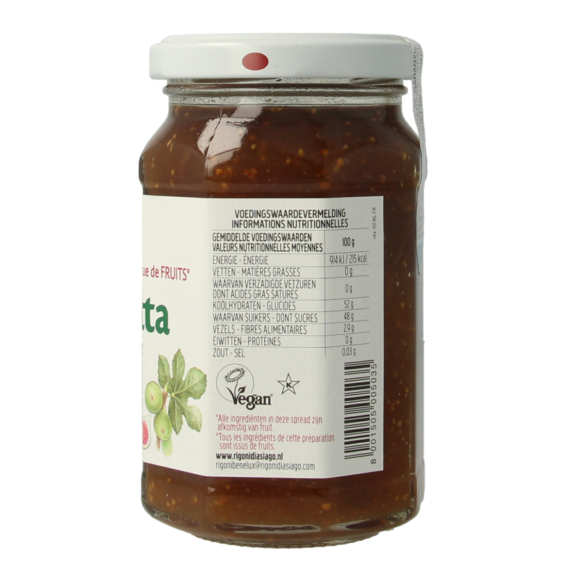 Fiordifrutta Vijgenjam bio 260.00 Gram