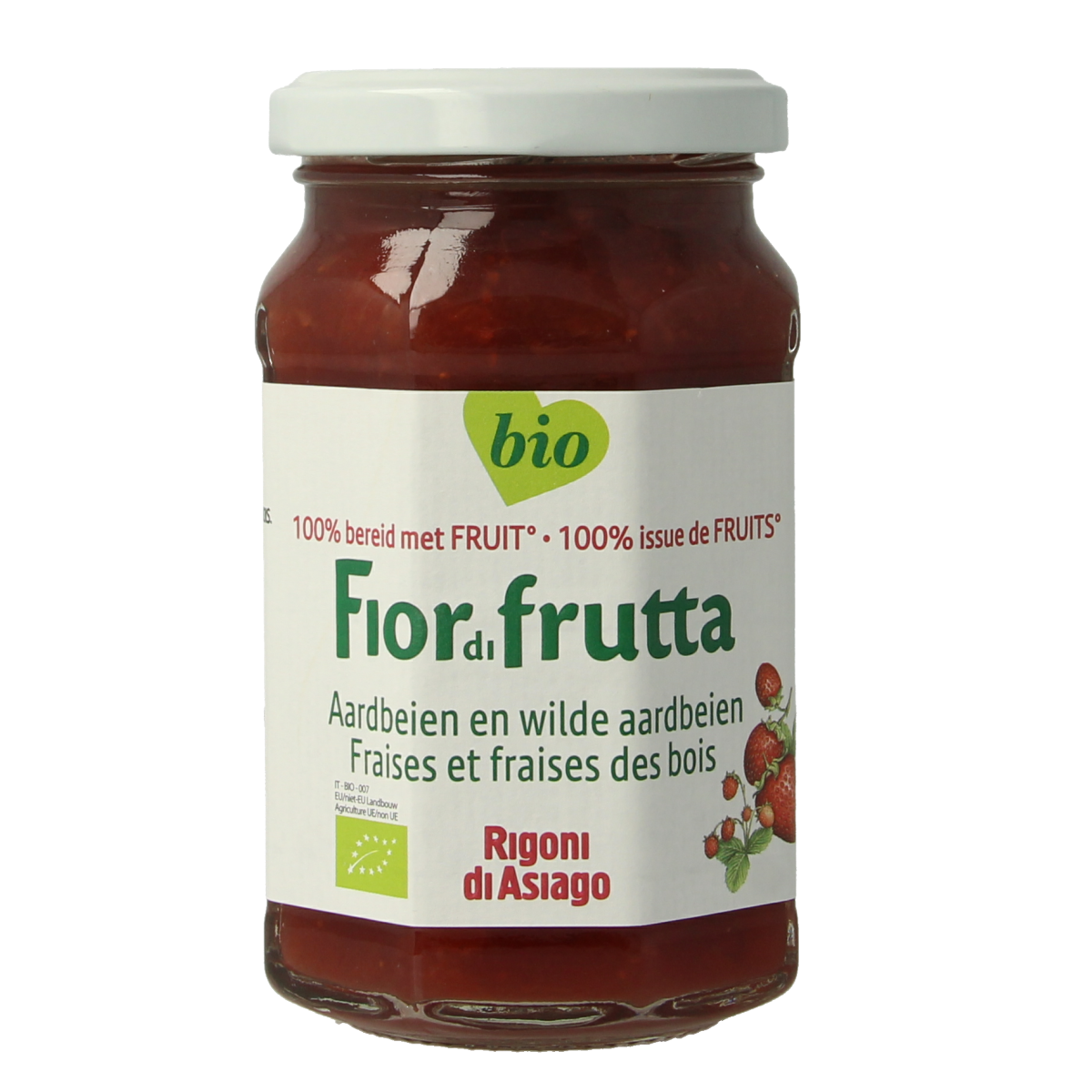 Fiordifrutta Aardbeienjam bio 250.00 Gram