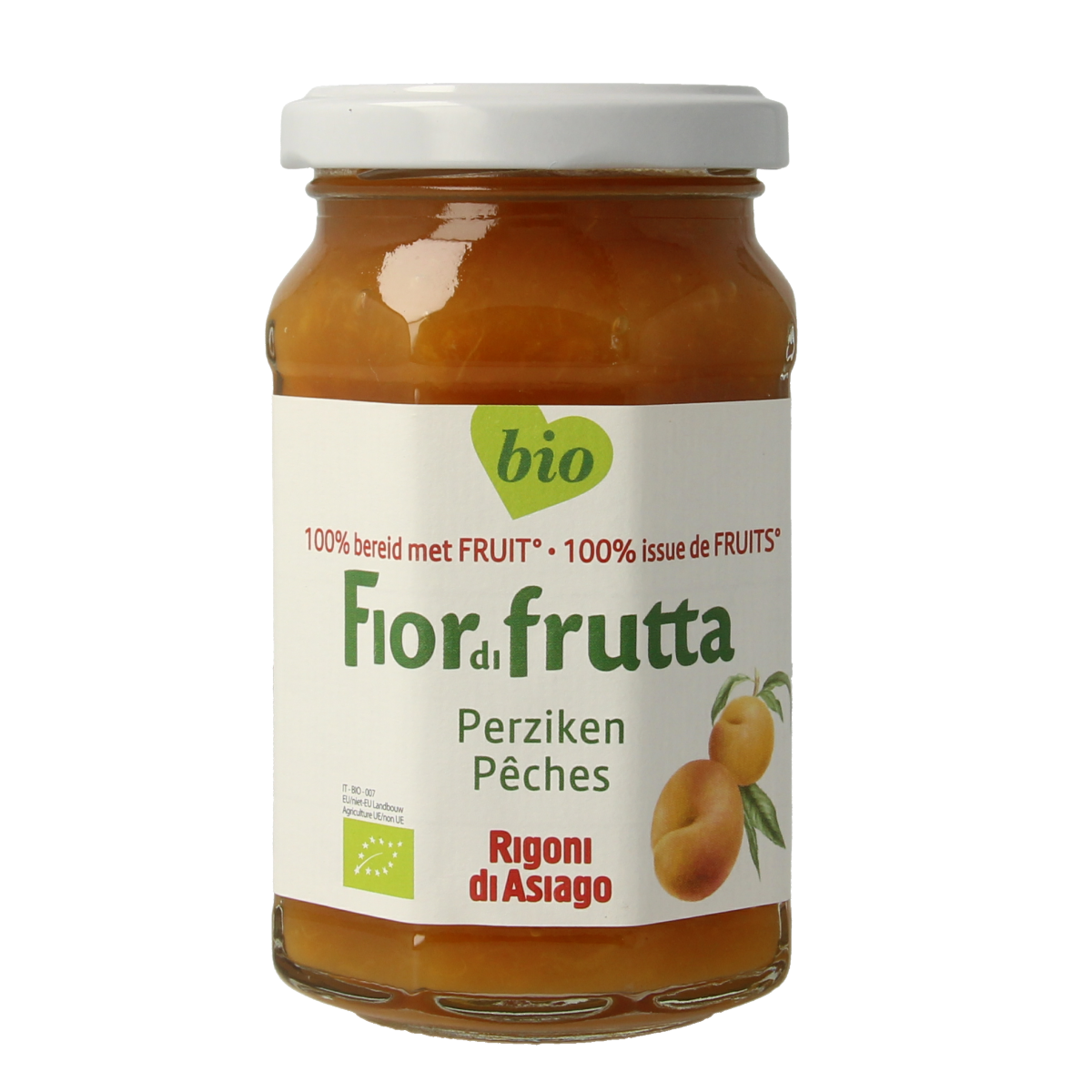 Fiordifrutta Perzikjam bio 250.00 Gram