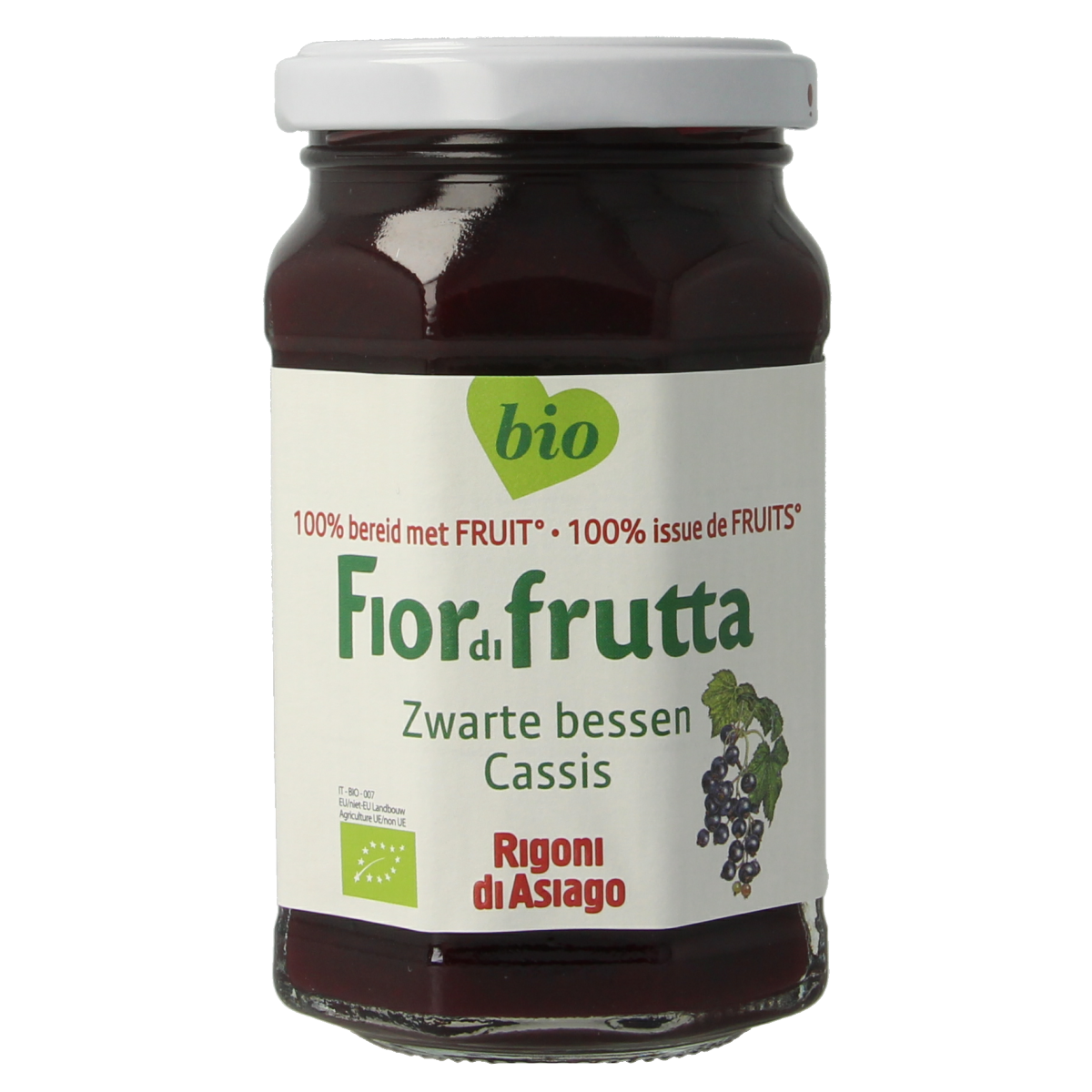 Fiordifrutta Zwarte bessenjam bio 250.00 Gram