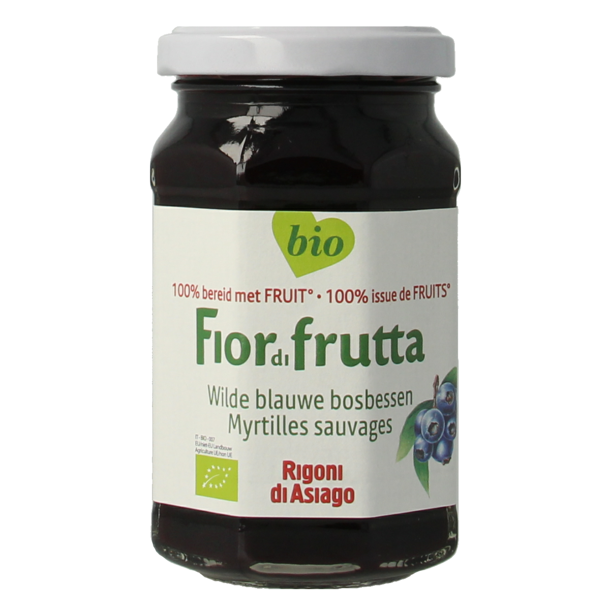 Fiordifrutta Blauwe bosbesjam bio 250.00 Gram