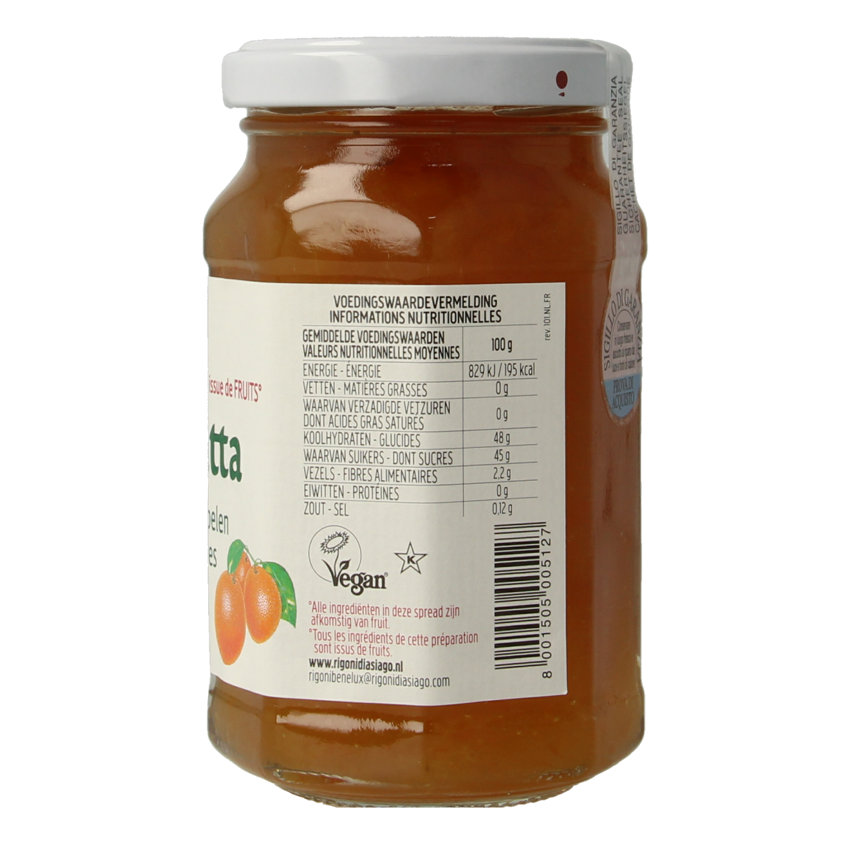 Fiordifrutta Sinaasappeljam bio 260.00 Gram