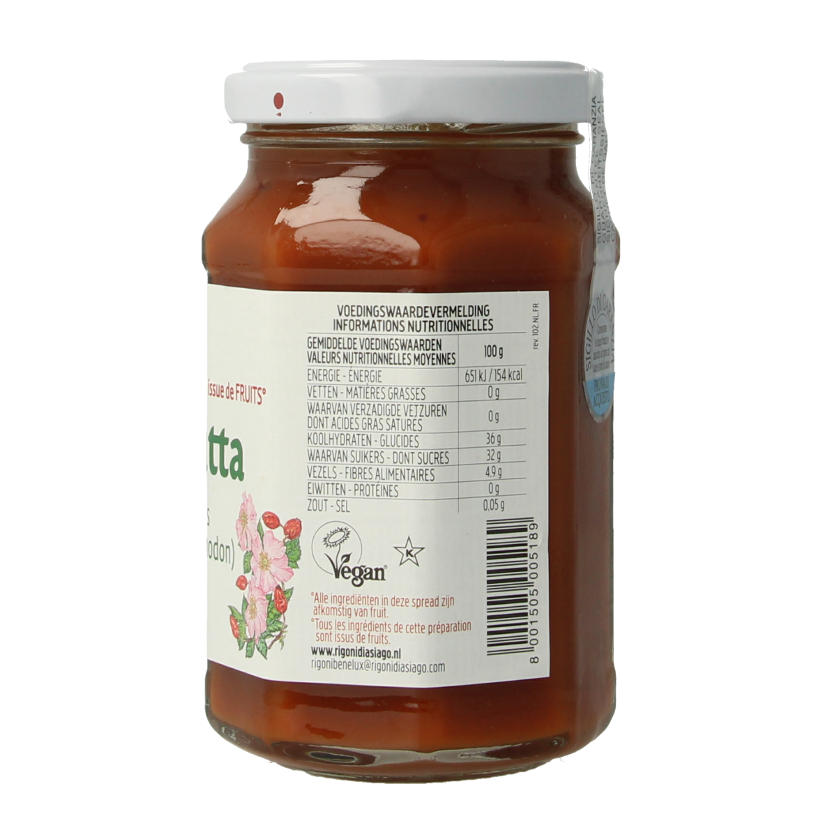 Fiordifrutta Rozenbotteljam bio 250.00 Gram