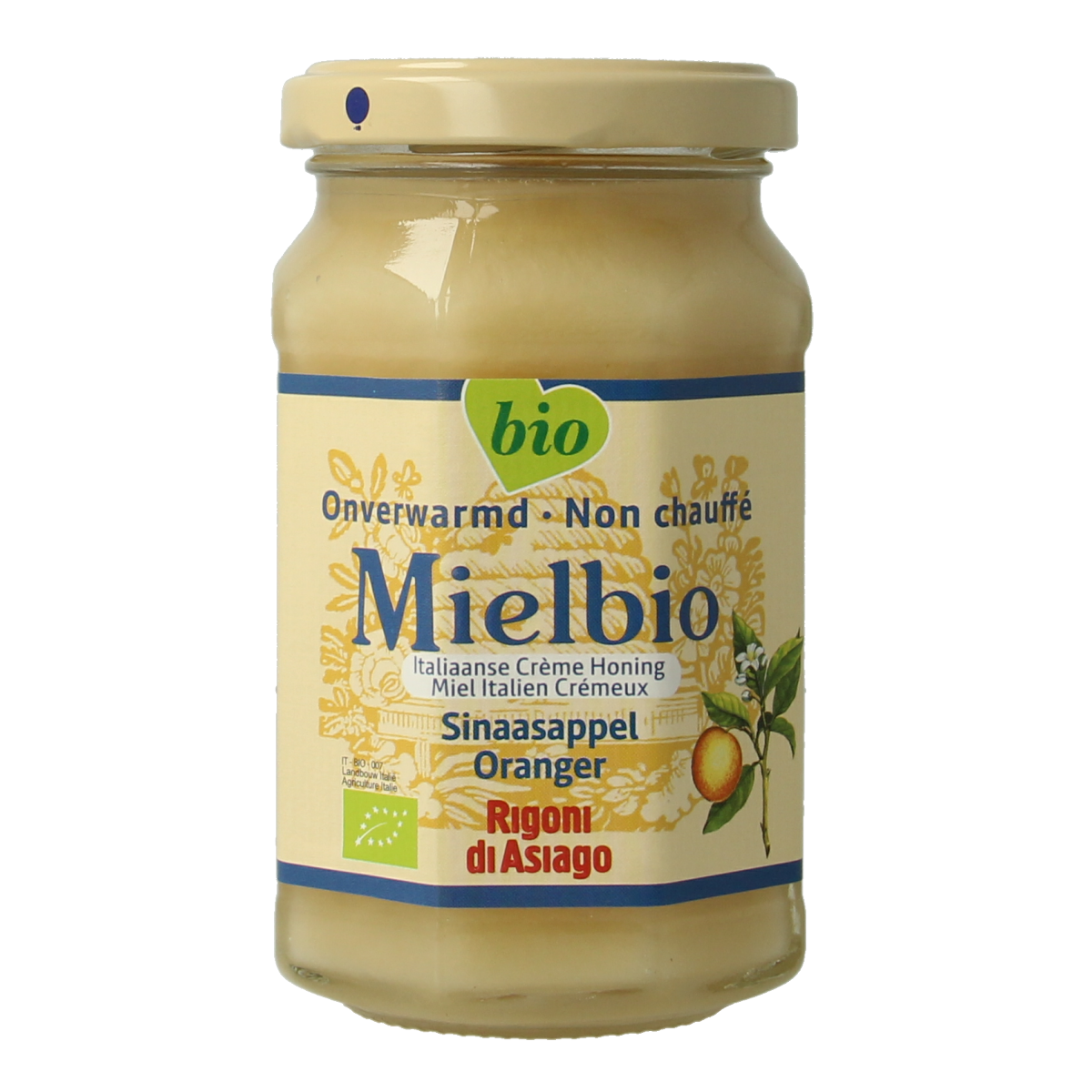 Mielbio Sinaasappel creme honing bio 300.00 Gram