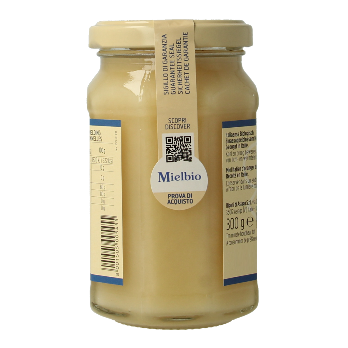 Mielbio Sinaasappel creme honing bio 300.00 Gram