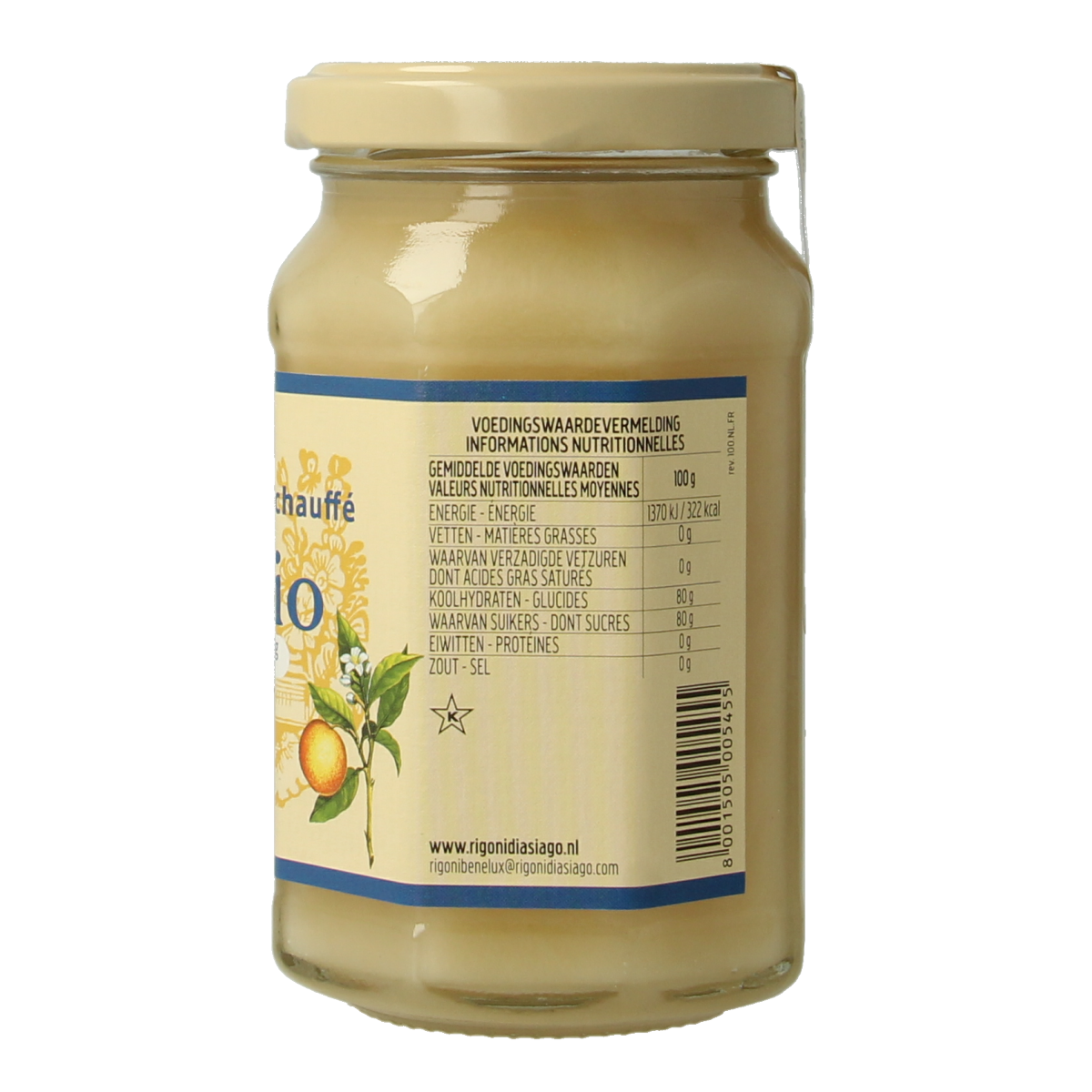 Mielbio Sinaasappel creme honing bio 300.00 Gram