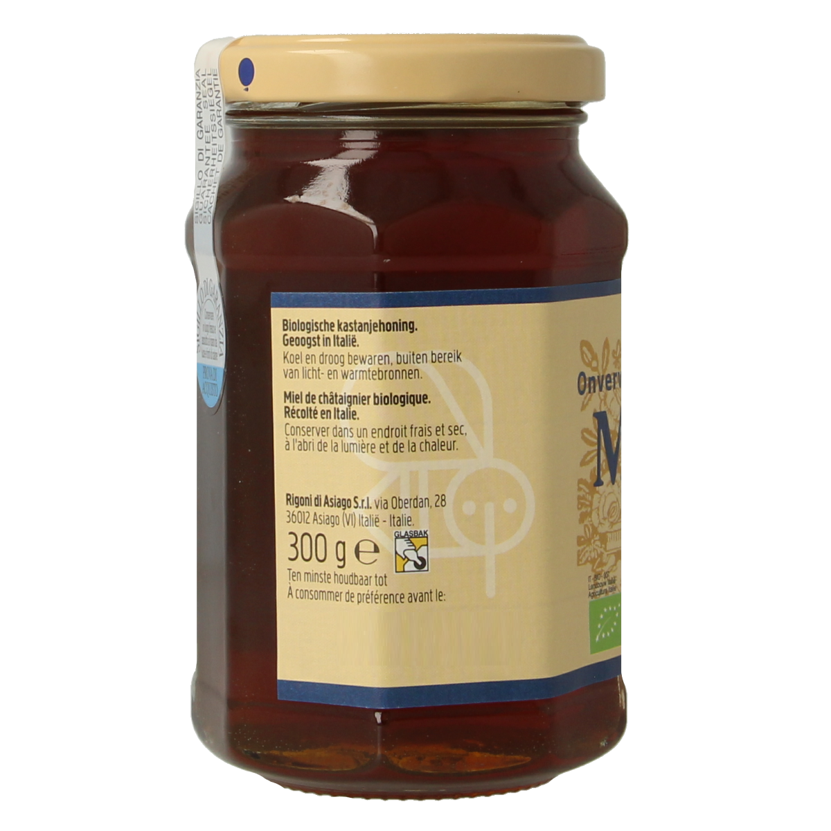 Rigoni Di Asiago Kastanje honing vloeibaar bio 300.00 Gram