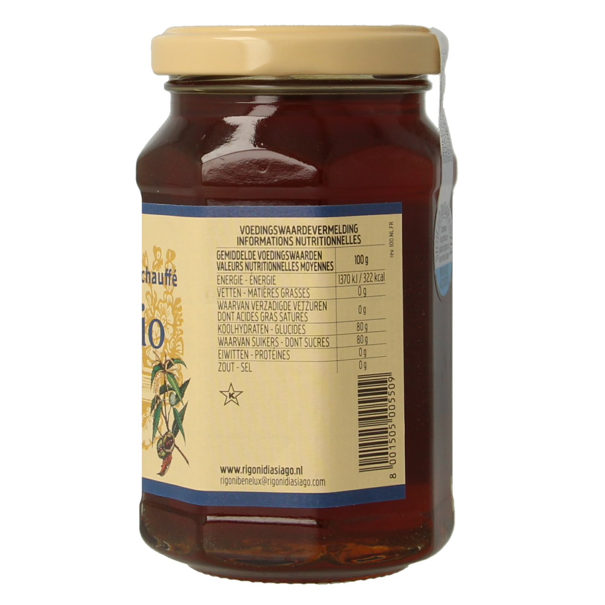Rigoni Di Asiago Kastanje honing vloeibaar bio 300.00 Gram