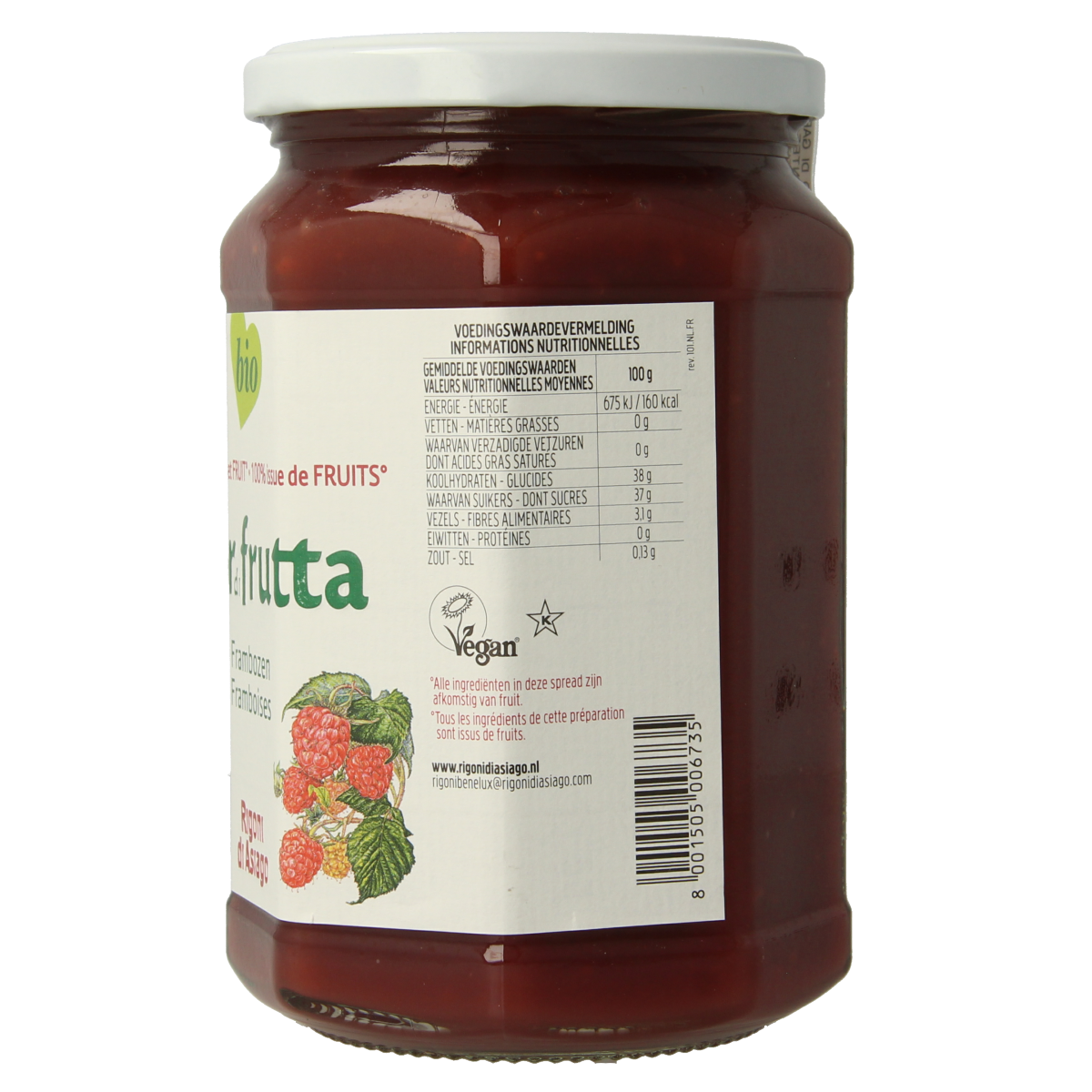 Fiordifrutta Frambozen bio 630.00 Gram